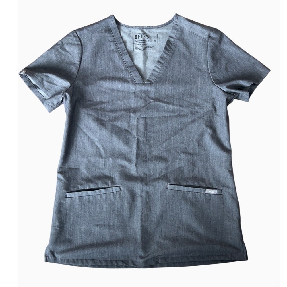 FIGS Technical Collection Scrub Top‎ Grey SZ: XS